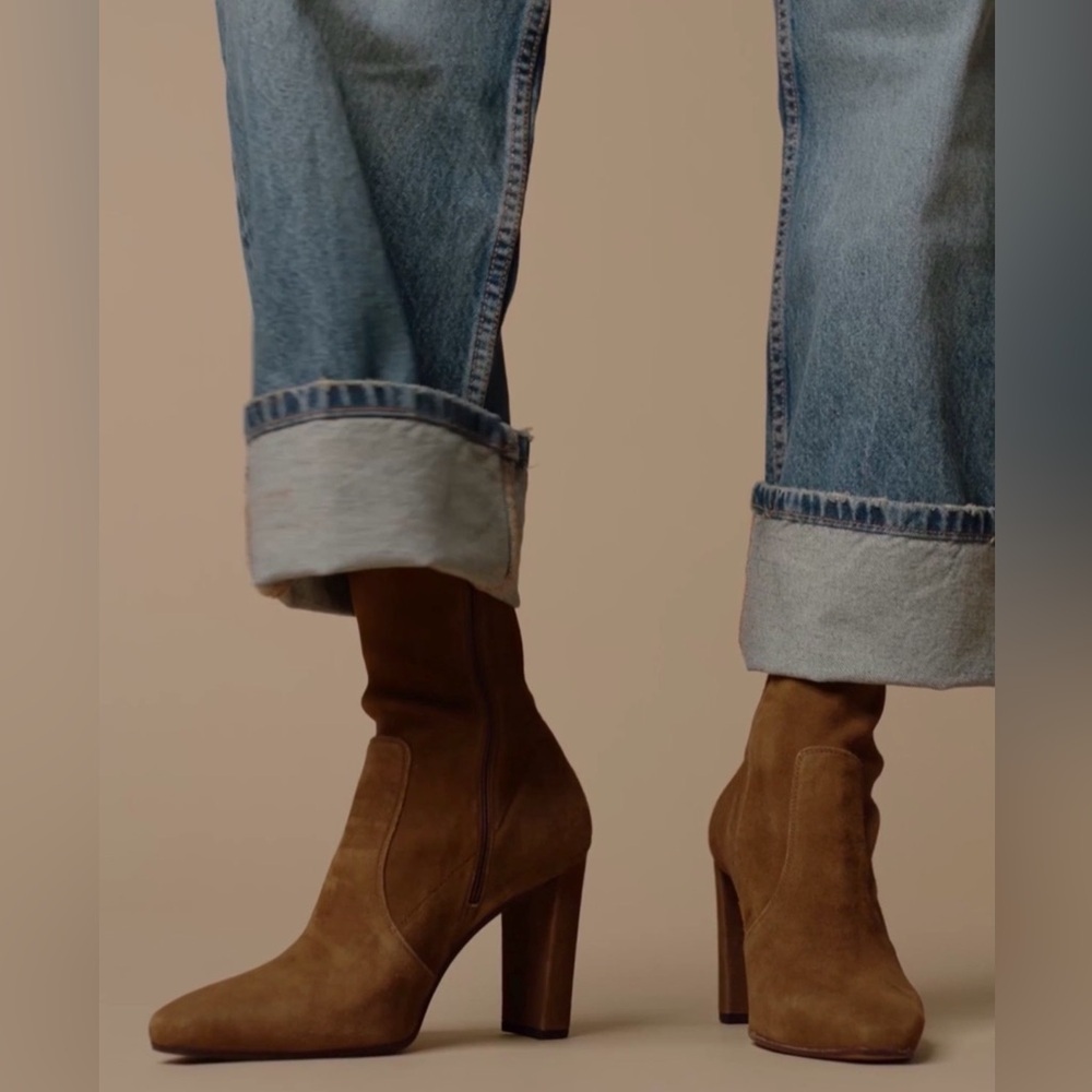 Inez Paz 90 Stretch in Rye Suede size 6
